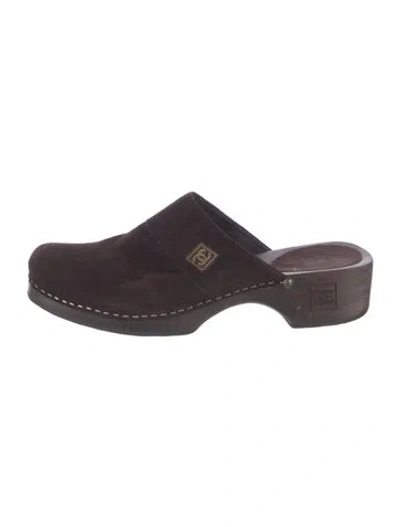 Pre-owned Chanel Vintage 2004 Mules In Brown