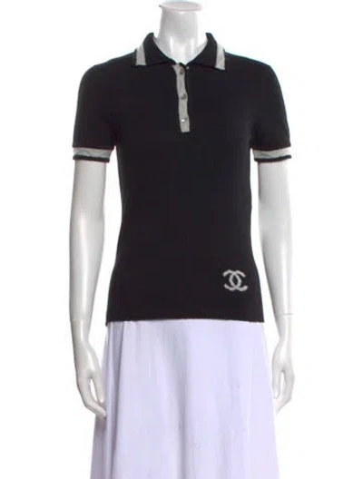 Pre-owned Chanel Vintage 2004 Polo In Black