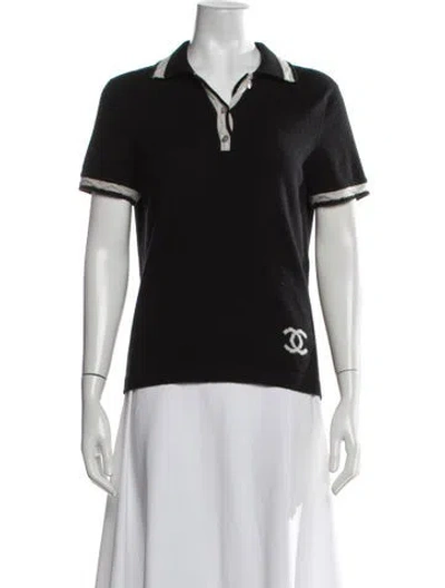 Pre-owned Chanel Vintage 2004 Polo In Black