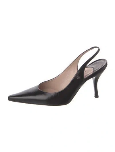 Pre-owned Chanel Vintage 2004 Slingback Pumps In Black