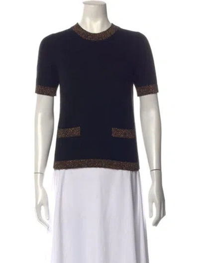 Pre-owned Chanel Vintage 2004 Sweater In Black/gold