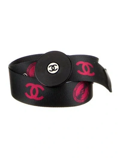 Pre-owned Chanel Vintage 2004 Waist Belt In Black