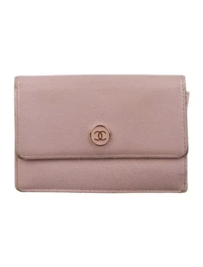 Pre-owned Chanel Vintage 2004-2005 Card Holder In Pink