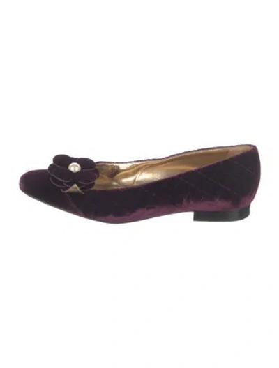 Pre-owned Chanel Vintage 2005 Ballet Flats In Purple