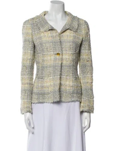 Pre-owned Chanel Vintage 2005 Blazer In Yellow