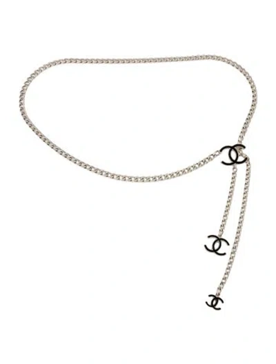 Pre-owned Chanel Vintage 2005 Chain-link Belt In Silver