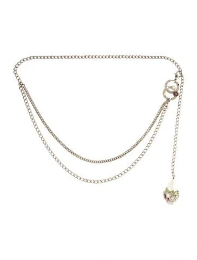 Pre-owned Chanel Vintage 2005 Chain-link Belt In Silver
