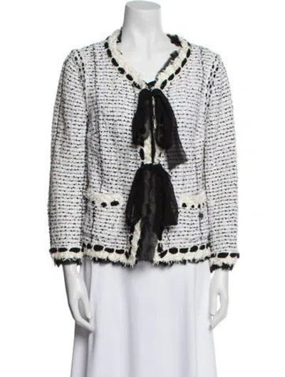 Pre-owned Chanel Vintage 2005 Evening Jacket In White