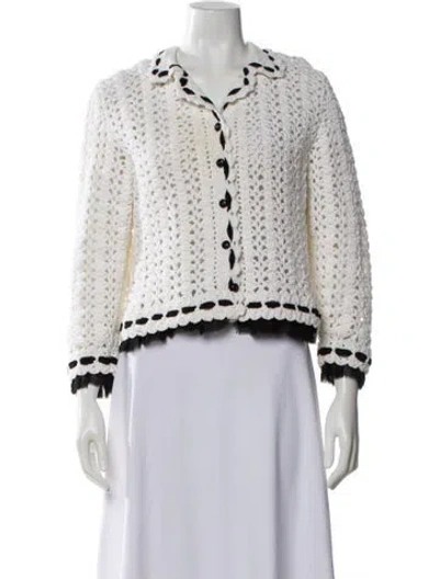 Pre-owned Chanel Vintage 2005 Sweater In White