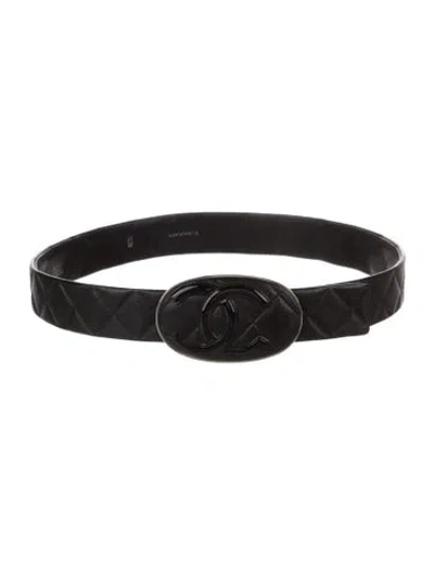 Pre-owned Chanel Vintage 2005 Waist Belt In Black