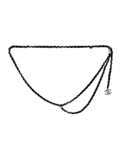 Pre-owned Chanel Vintage 2005 Waist Belt In Blue