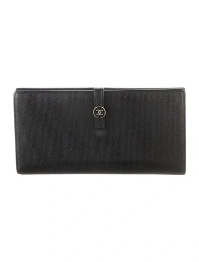 Pre-owned Chanel Vintage 2005-2006 Bifold Wallet In Black