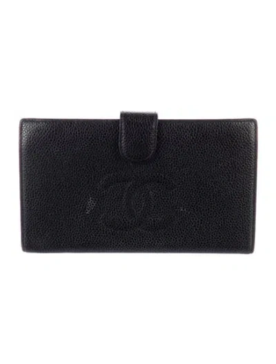 Pre-owned Chanel Vintage 2005-2006 French Purse In Black
