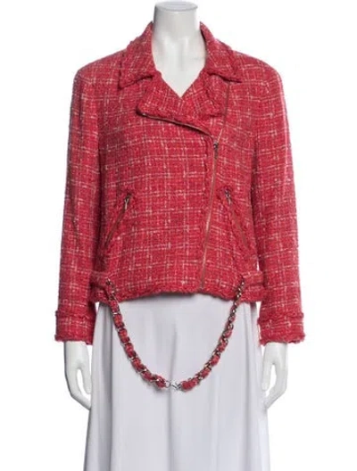 Pre-owned Chanel Vintage 2006 Biker Jacket In Pink