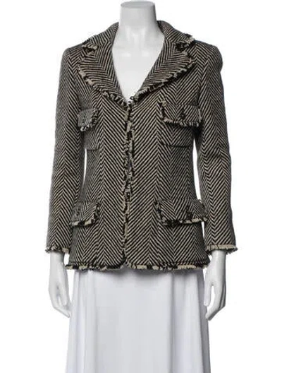 Pre-owned Chanel Vintage 2006 Blazer In Black/neutrals