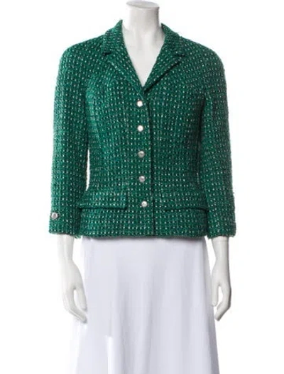 Pre-owned Chanel Vintage 2006 Blazer In Green