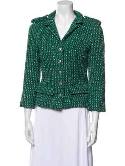 Pre-owned Chanel Vintage 2006 Evening Jacket In Green