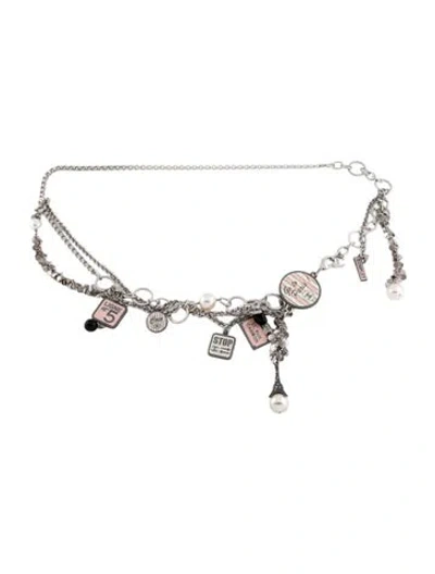 Pre-owned Chanel Vintage 2006 Waist Belt In Silver