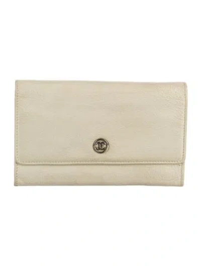 Pre-owned Chanel Vintage 2006-2008 Card Holder In Neutral