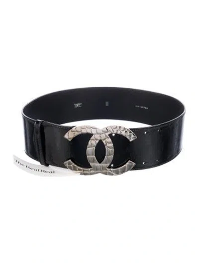 Pre-owned Chanel Vintage 2007 Belt In Black