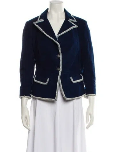 Pre-owned Chanel Vintage 2007 Blazer In Blue