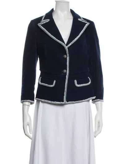 Pre-owned Chanel Vintage 2007 Blazer In Blue