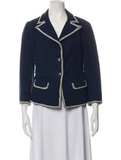 Pre-owned Chanel Vintage 2007 Blazer In Blue