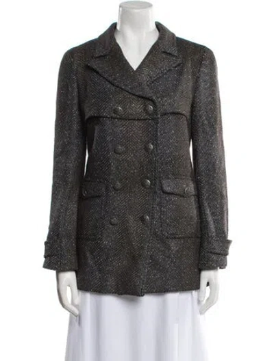 Pre-owned Chanel Vintage 2007 Blazer In Gray