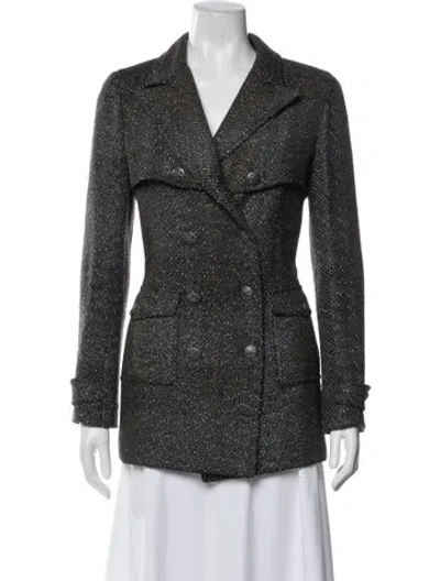 Pre-owned Chanel Vintage 2007 Blazer In Gray