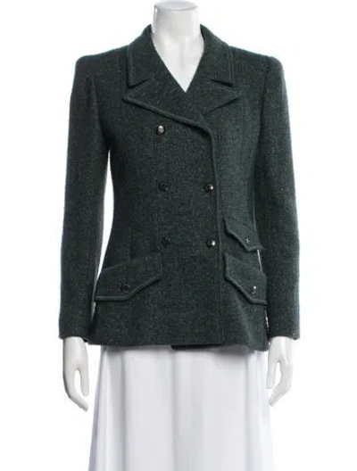 Pre-owned Chanel Vintage 2007 Blazer In Green
