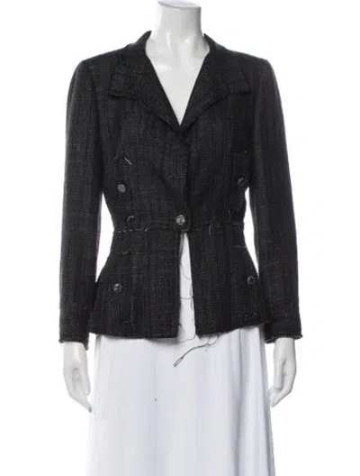 Pre-owned Chanel Vintage 2007 Blazer In Grey