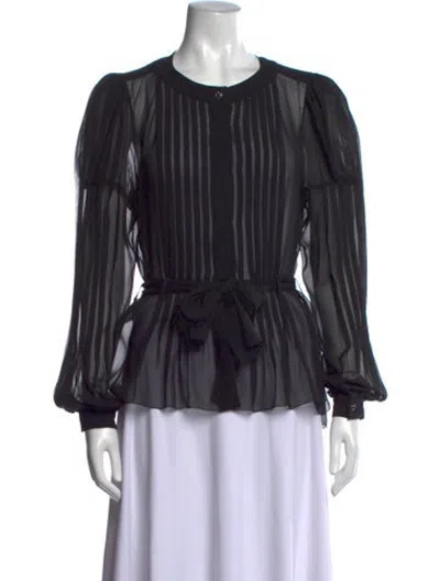Pre-owned Chanel Vintage 2007 Blouse In Black