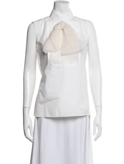 Pre-owned Chanel Vintage 2007 Blouse W/ Tags In White