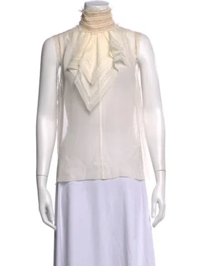 Pre-owned Chanel Vintage 2007 Blouse In White