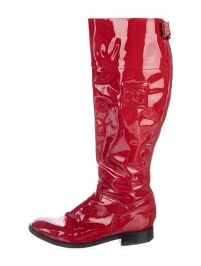 Pre-owned Chanel Vintage 2007 Boots In Red
