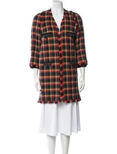 Pre-owned Chanel Vintage 2007 Coat In Blue/green/red