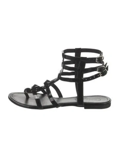 Pre-owned Chanel Vintage 2007 Gladiator Sandals In Black