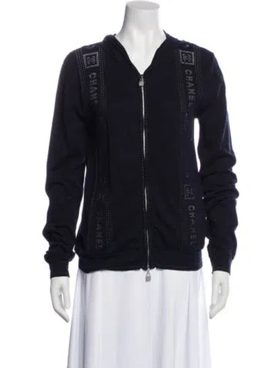 Pre-owned Chanel Vintage 2007 Hoodie In Blue