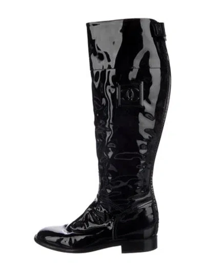 Pre-owned Chanel Vintage 2007 Riding Boots In Black