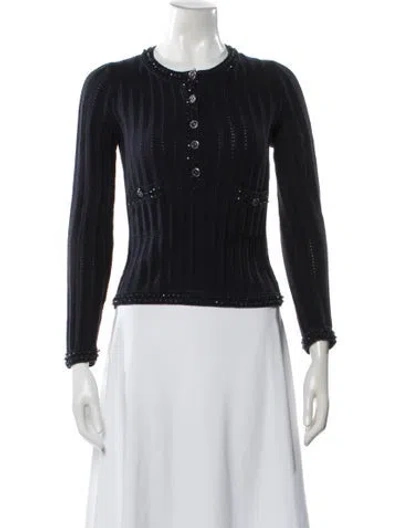 Pre-owned Chanel Vintage 2007 Sweater In Blue
