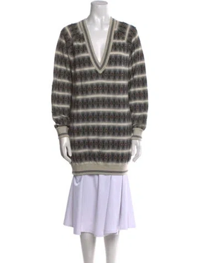 Pre-owned Chanel Vintage 2007 Sweater In Gray