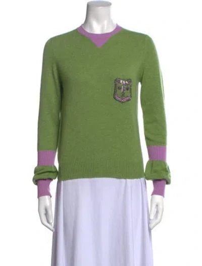 Pre-owned Chanel Vintage 2007 Sweater In Green/purple