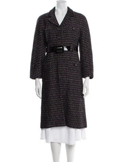 Pre-owned Chanel Vintage 2007 Trench Coat In Black
