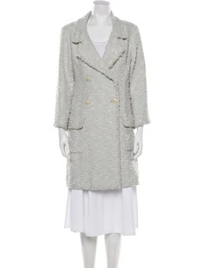 Pre-owned Chanel Vintage 2007 Trench Coat In Blue
