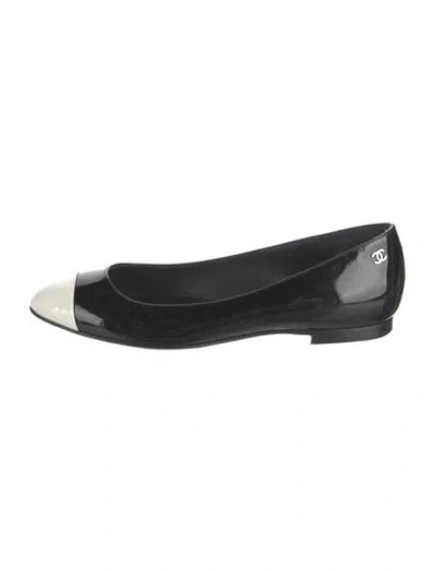 Pre-owned Chanel Vintage 2008 Ballet Flats In Black