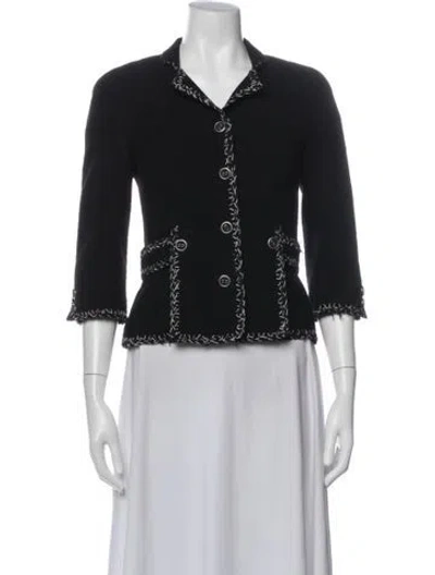 Pre-owned Chanel Vintage 2008 Blazer In Black