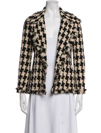Pre-owned Chanel Vintage 2008 Blazer In Black/brown