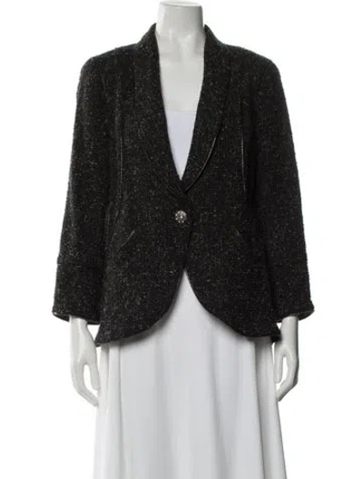 Pre-owned Chanel Vintage 2008 Blazer In Gray