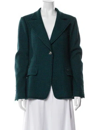 Pre-owned Chanel Vintage 2008 Blazer In Green