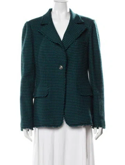 Pre-owned Chanel Vintage 2008 Blazer In Green